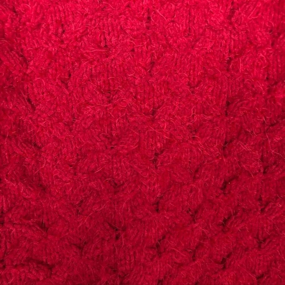 Anthropologie sleeping on snow red Torridon chunky cable eyelash knit sweater S - Picture 9 of 12